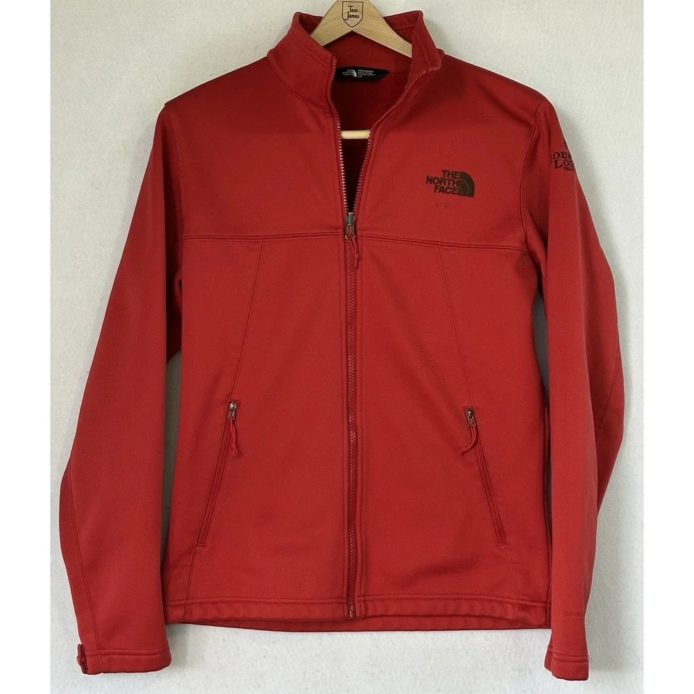 North Face Red Athletic Jacket Men's Small Full Zip Lined Travel